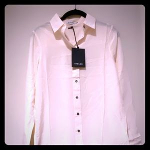 NWT Need Supply Silk Button Down